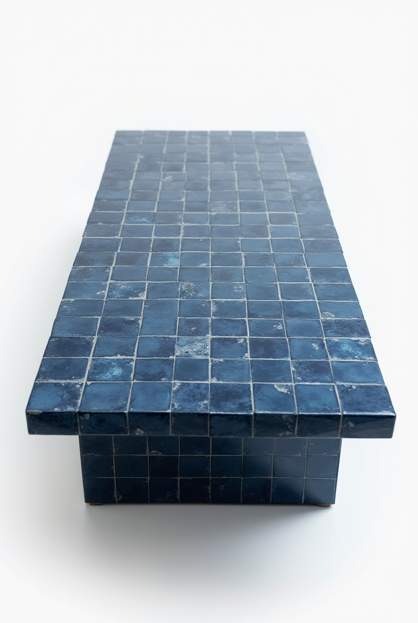 blue tile table